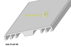 Fassadenprofil / Designabdeckung PF 50-8 blank