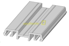 Pressleiste PF60-9 Alu, Verlegeprofil