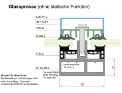 Glassprosse Alu - 1000mm