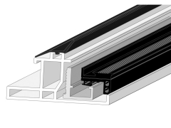 Traufprofil Glasdach mit Isolierglas als Stufenglas