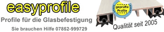 Montageprofile für Glas + Solarglas - Shop